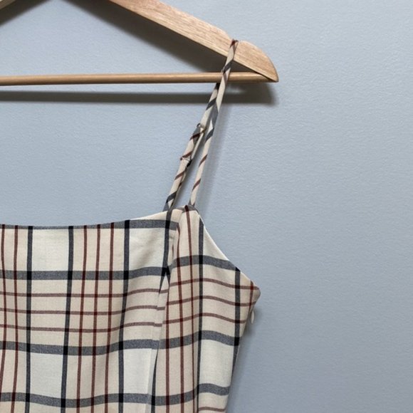 ❗️SOLD❗️Aritzia Wilfred Plaid Strappy Mini Isabelle Dress Size 8 - Picture 5 of 11